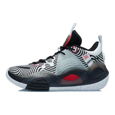 Li Ning Kids All City 9 V1.5 Wade V1.5 Basketball Shoes Kids Sneakers White Black YKBR044-1
