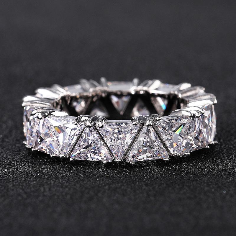 Fashion Women's Crystal Rings for Party Full Shiny Zirconia Wedding Finger Ring Engagement Ceremony Accessories Jewelry