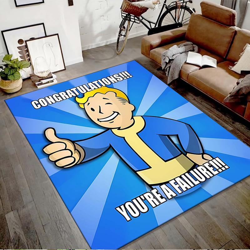 1pc NUKA-BOMBS Fallout1 Design Printed Area Rug Carpet for Bedroom Living Room Home Decor Rugs Mat Non Slip Mat Rug for Bedside