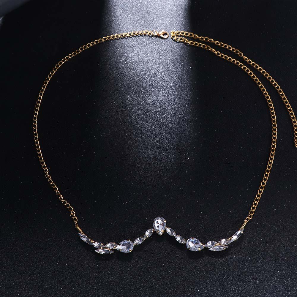 Shiny Glitter Mask Decoration Long Pendant Face Chain Cool Half Frame Glasses Chain  Party