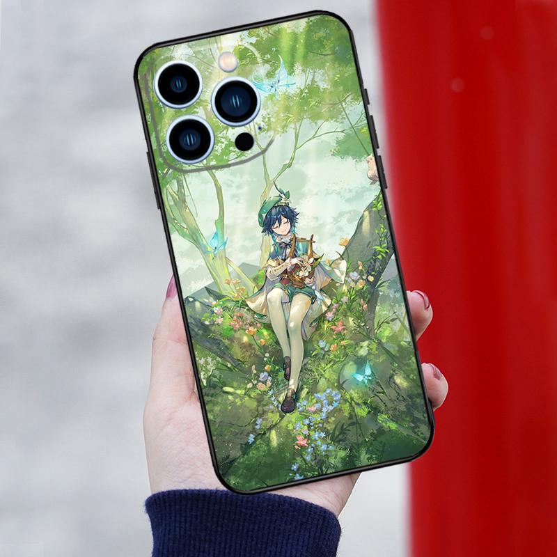 Anime Game Genshin Impact Phone Case For iPhone 15 16 Pro Max 12 13 Mini 11 14 Pro Max XR 16 15 Plus 16e Back Cover