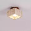 Yellow Travertine Wabi-Sabi Ceiling Light for Entryway or Balcony