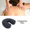 U Shaped Face Pillow Massage Face Cradle Cushion Massage Bed Pillow for Beauty Salon Black