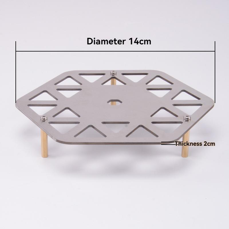 Portable Stove Stand Heat-Resistant Trivet Stainless Steel Pot Holder Stove Stabilizer Plate Non-Slip Gas Stove Stand