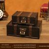 Vintage Wooden Lockable Storage Box for Jewelry and Accessories