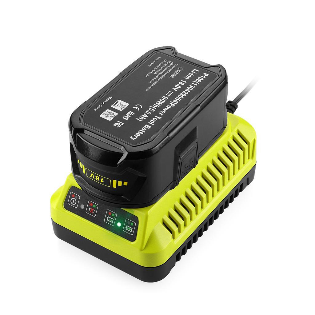 Battery Charger Adapter 12V‑18V Power Tool Fast Charging Replacement for RYOBI P117 P108 Nickel Lith