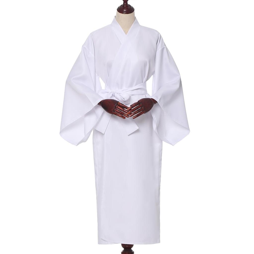 White White for Shrine Temple Japanese Plus Size [FAD-4U] Women's Robe, Robe, Yukata, Maidens, Use, Monks, Clothing,
