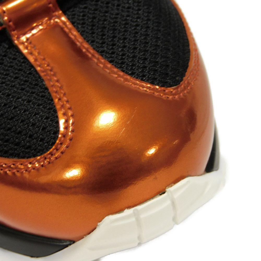 Used 12564 Zigzag Line 7896 6 Metallic Gradient Mesh Low-Top 9.8" LV Logo Orange Men's from Japan AUTHENTIC