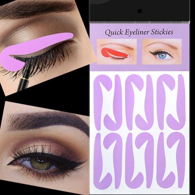Worthbuy - Set of 4: Eyeliner Stencil Sticker Purple