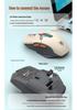 Dazzling Silver Fox K920 Wireless Bluetooth Keyboard & Mouse Set with Color-blocking, Luminous Design & Knob Display for Gaming & Office.