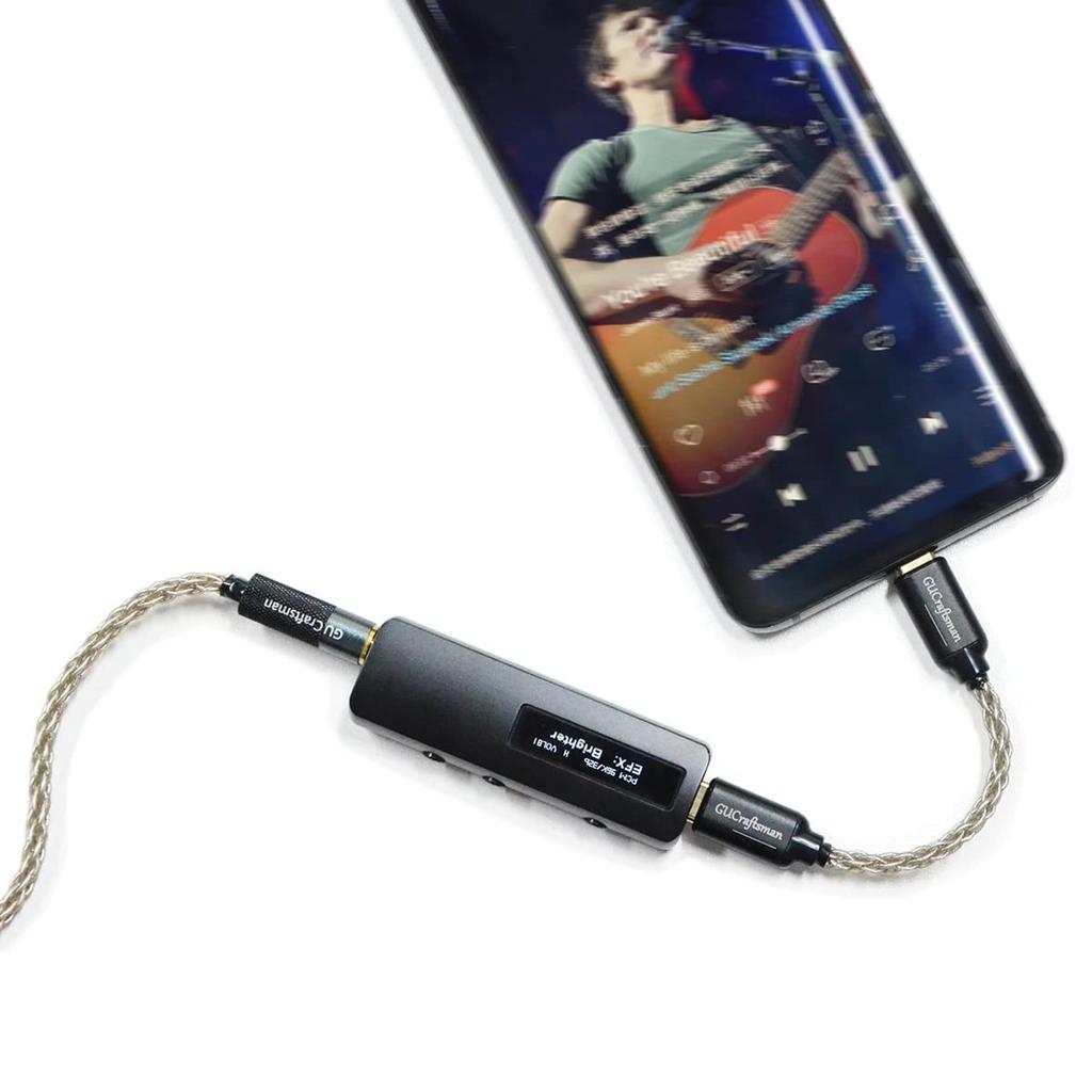 GUCraftsman Conversion Headphone Amplifier Cable 6N Single Crystal Silver Cable Compatible with FiiO BTR5 Q1 Q3 Q3s Qudelix 5K xDuoo Link2 E1DA 9038G3