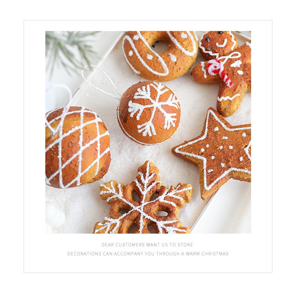 Holiday Foam Ornaments Set of 6 Featuring Snowflake Star Cookie Man Ball for Christmas Tree Decoration and DIY Crafts
