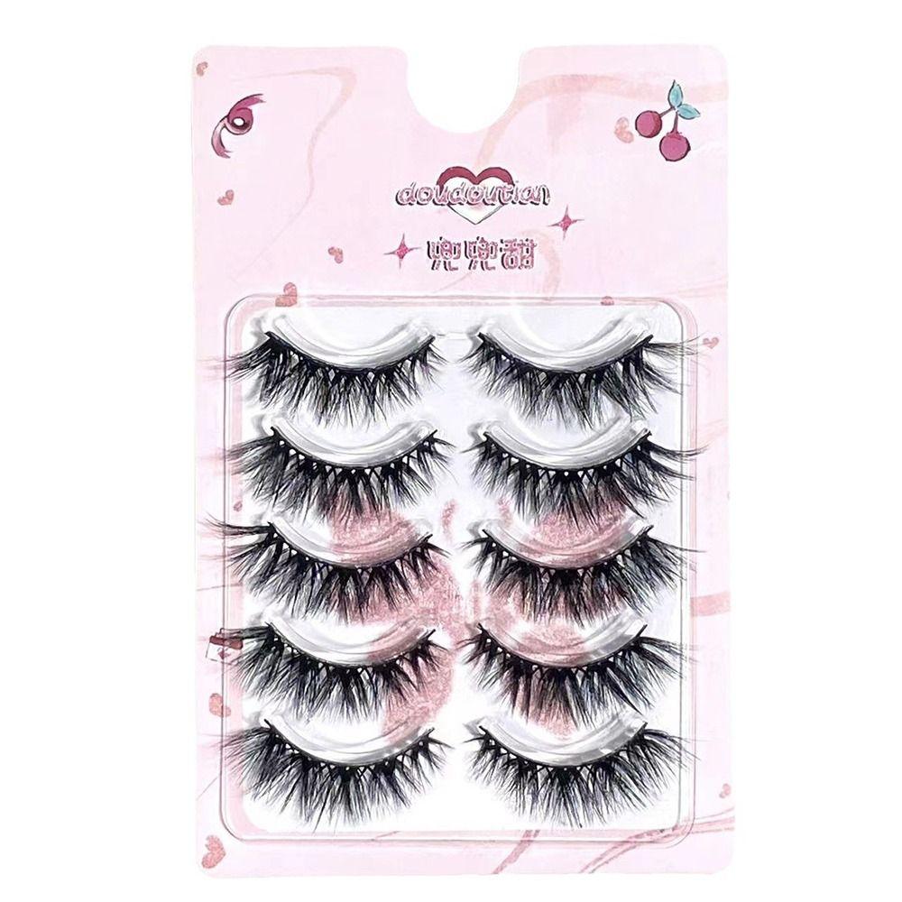 3D Silk Fiber Eyelash Extension Thick Cross Voluminous Lashes Woman's Fashion False Eyelashes