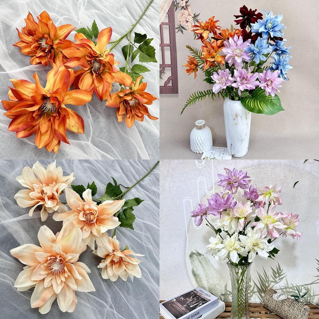 Silk Dahlia Flower Decorations For Wedding Venue And Home Interior Styling
