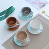Korean Ins Wind Small Fresh Ceramic Coffee Cup and Saucer Set Afternoon Tea Nordic Style Creative Small Exquisite Coffee Cup