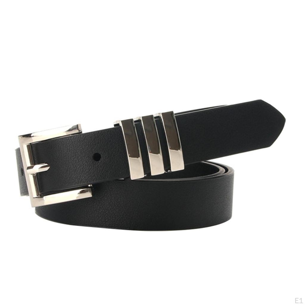 Casual Waist Belt PU Leather Decorative Pin Buckle Adjustable Waistband Western Cowgirl Jeans Women