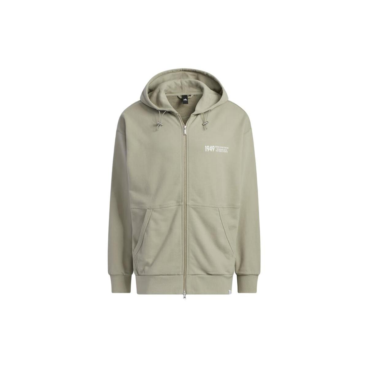 adidas Verbiage Hoodie Jackets Asia Sizing Olive Green Men s IK3511 L