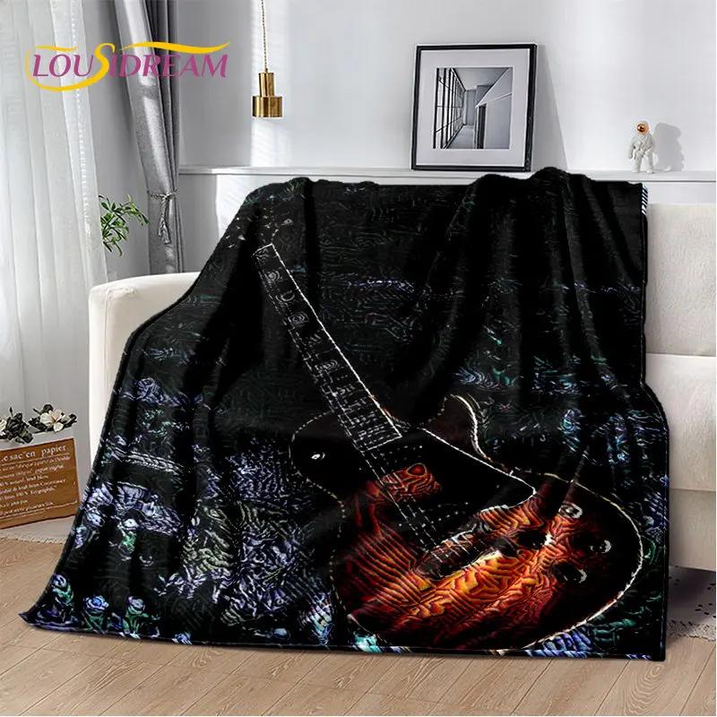 Classical Guitar Electric Guitar Soft Plush Blanket,Flannel Blanket Throw Blanket for Living Room Bedroom Bed Sofa Picnic Cover