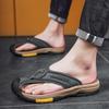 Infradito Pantofole da Uomo Grigie Estive da Esterno Sandali Romani Marroni Scarpe da Spiaggia Nere a Punta Aperta Taglie Forti
