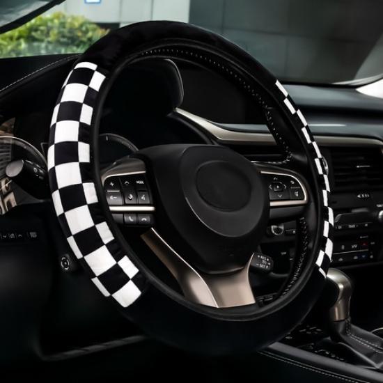 

Car Truck Fuzzy Fur Steering Wheel Cover Anti-slip Auto Interior Plush Winter US