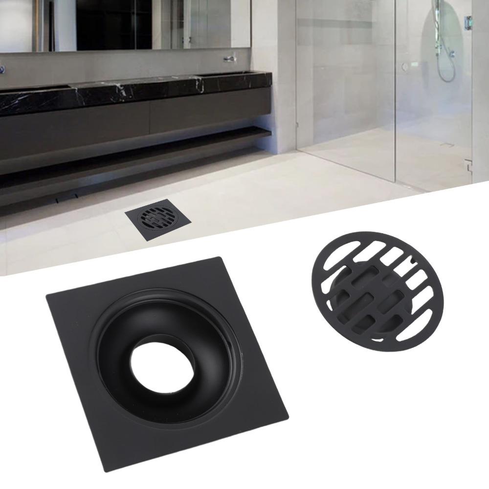Odor Proof Shower Drain Black Bathroom Drain Easy Installation Floor Drain Kitchen