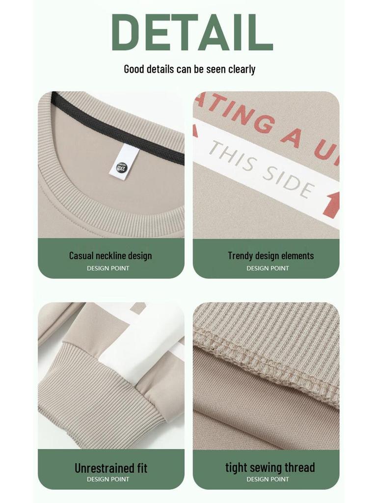 Wassup Sohot Men's Casual Long Sleeve Round Neck Sweatshirt