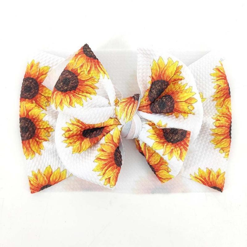 New Baby Headband, Cute Floral Seamless Wide-brimmed Children's Headscarf, Bow Baby Hair Accessories