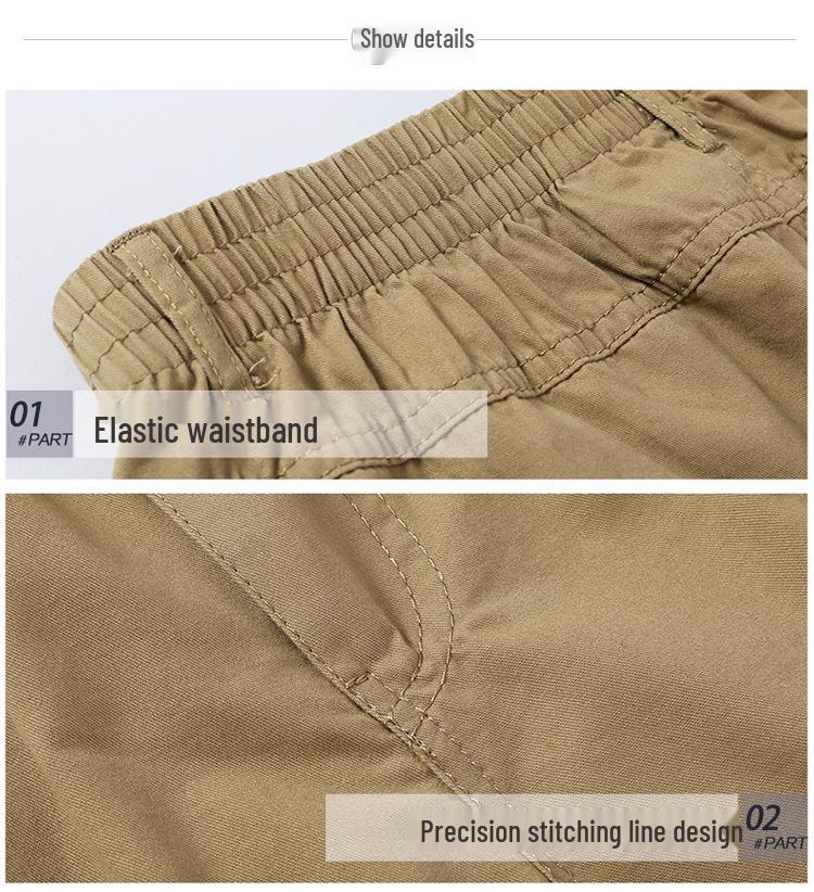 Pantaloncini in Cotone Taglie Forti da Uomo - Traspiranti, Casual da Lavoro