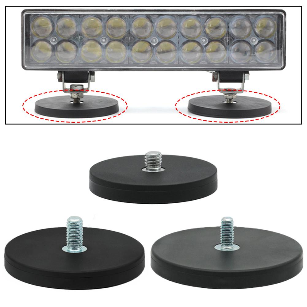 2pcs D43 D66 D88mm External Thread Magnetic Base M6/M8 Mount Clamp Bracket For Car LED Work Light Bar Holder For SUV Offroad