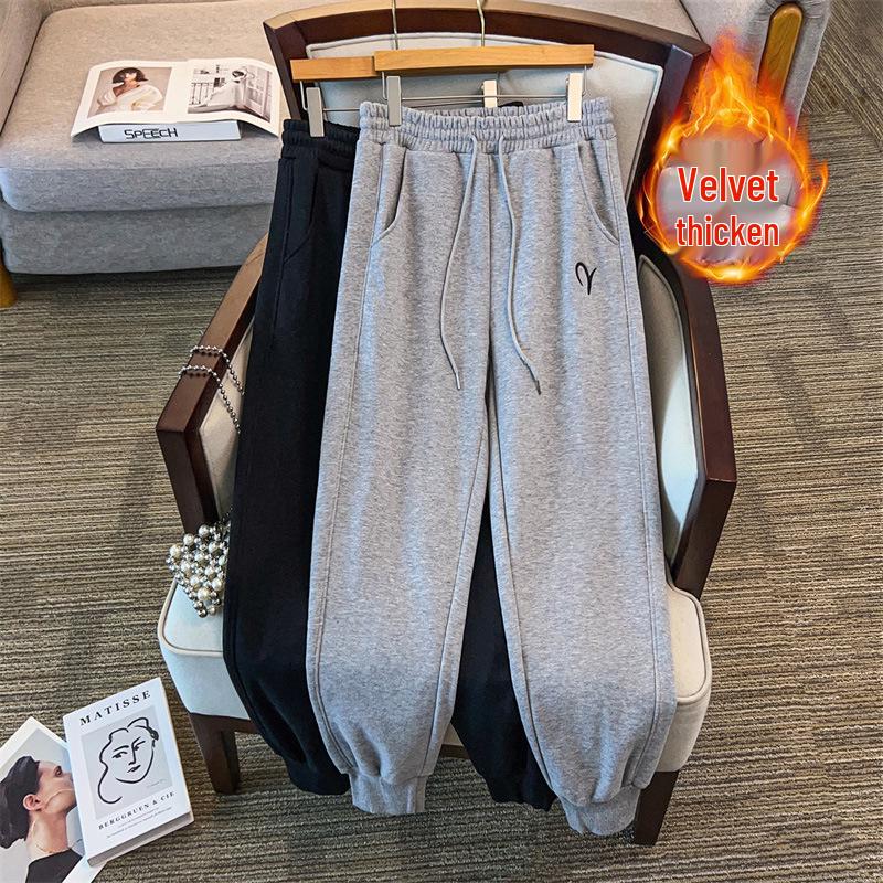 

Women s Plus Size High-Waist Winter Pants with Velvet, Loose Fit, Extra Large (300 Jin), Tapered Cuffs, 200 Jin, Style 5169 6XL