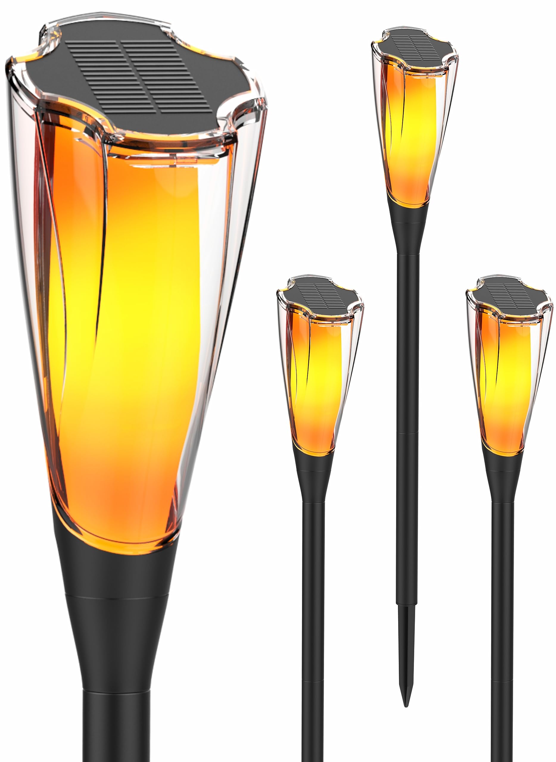 

LITNOFAY Garden Lights, Solar Lights for Outdoor Use, Waterproof Solar Lights, Flame Lights, Warm Flickering Flame Solar Lights with Torch Design,