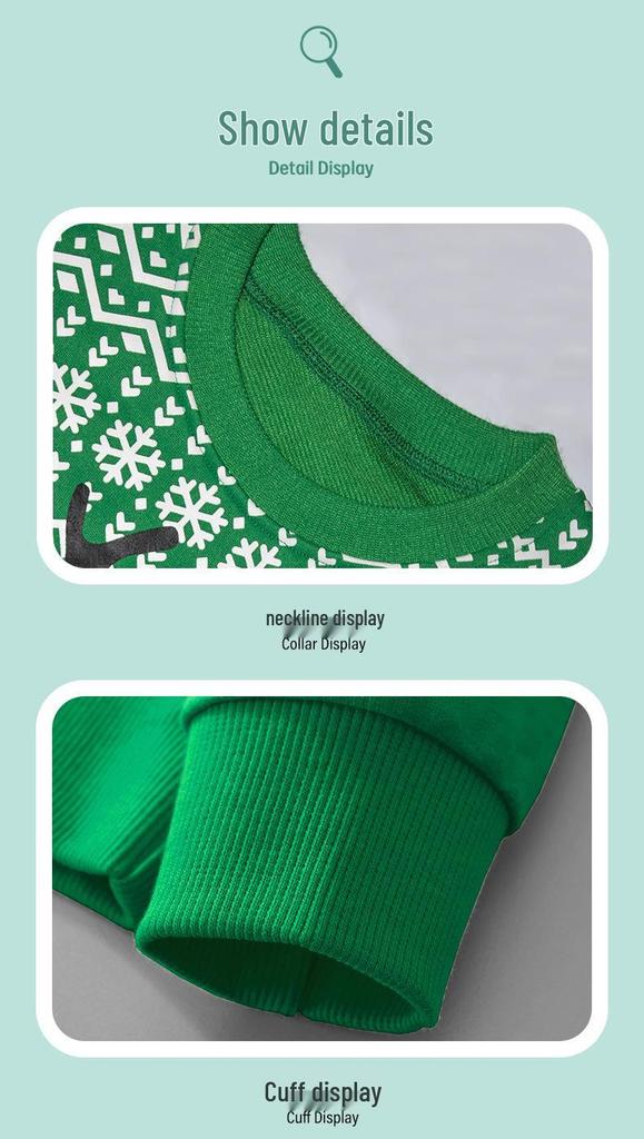 Trendy Christmas Print Round Neck Sweatshirt for Boys - Autumn/Winter Collection