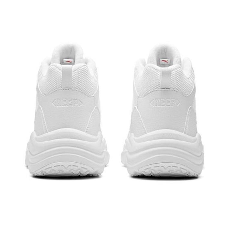 Anta Fleece Lined Cushioning Thermal Mid Top Running Shoes Men's Pure White 91846902-1
