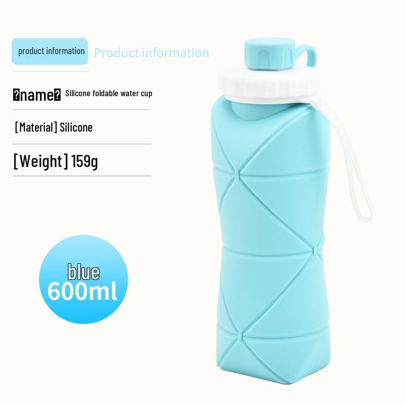 Silicone Foldable Water Cup: Heat-Resistant, Drop-Proof, Portable, Telescopic Kettle with Box for Outdoor Sports and Travel