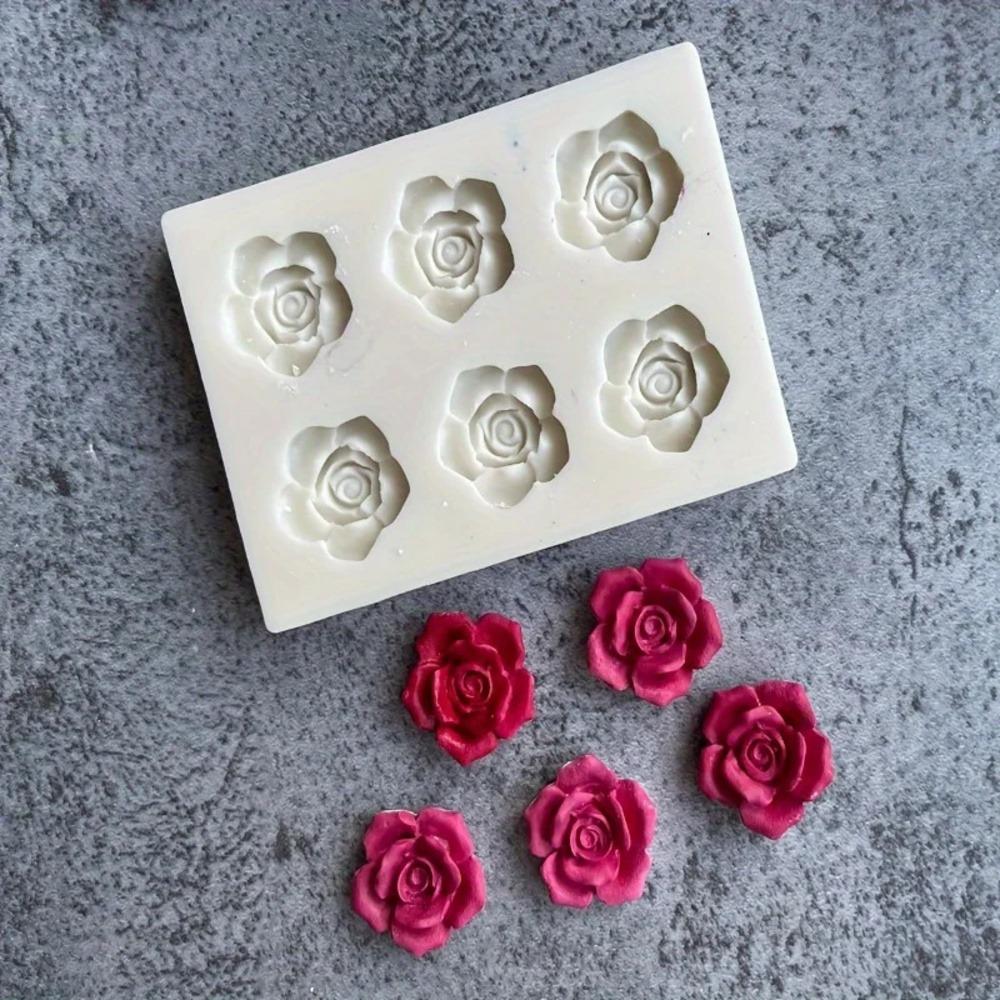 1PC Rose Silicone Mold Clay Plaster Resin Craft Mold DIY Chocolate Pudding Jelly Fondant Mold Baking Tools