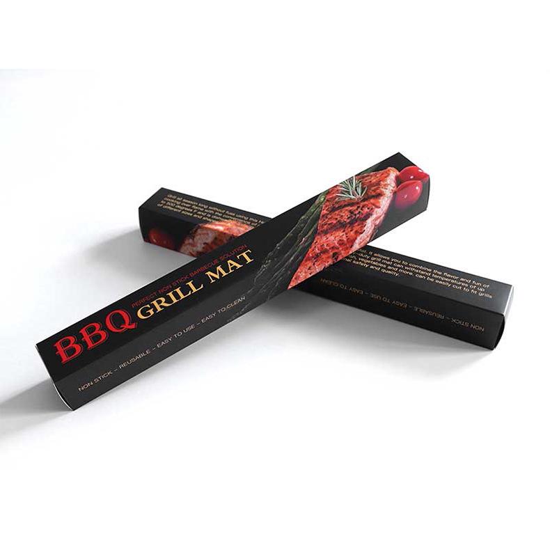 Crossfcm Non-stick BBQ Grill Mat - Black Teflon High-Temp Oil Cloth & Stain-Proof Oven Mat