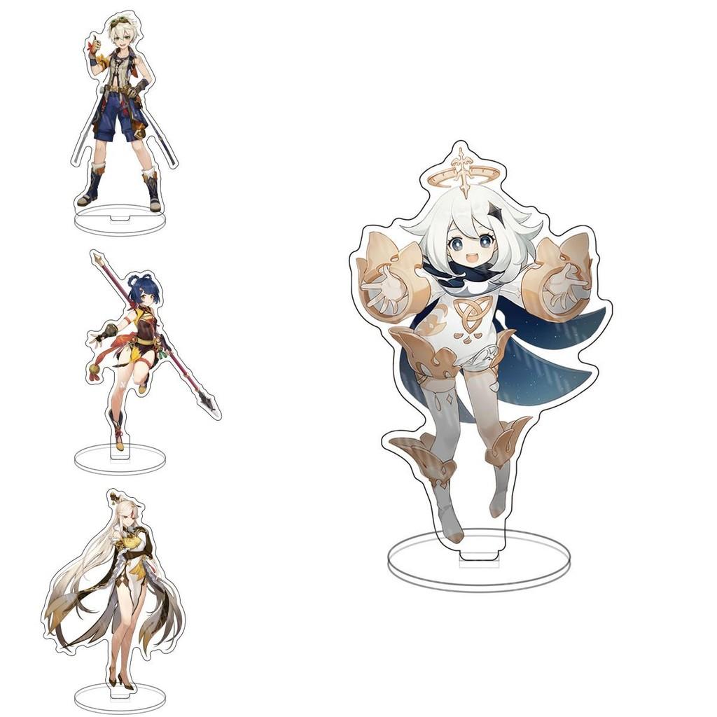 Genshin Impact Barbatos Keqing Barbara Hutao Acrylic Figure Stand Ideal For Decor