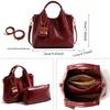Red Textured Shiny Soft Crossbody Women's Wedding Bag Commuting Large Capacity Handbag Light Luxury Tote Bag