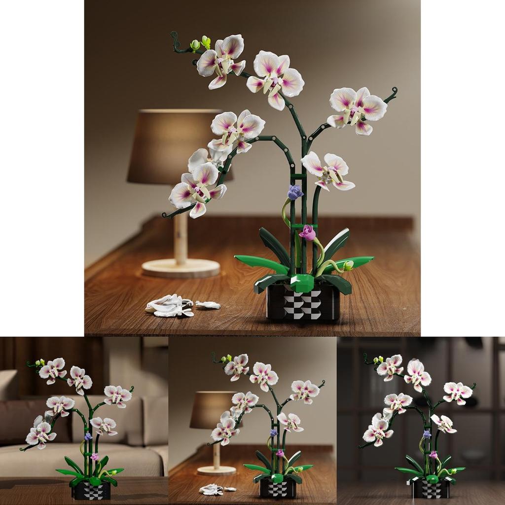 Cymbidium Building Block Toy With Abs Plastic For Children Diy Creative Play Gift
