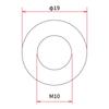 DRC Aluminum Gasket Washer M10 x 19mm 50 Pieces Dirt