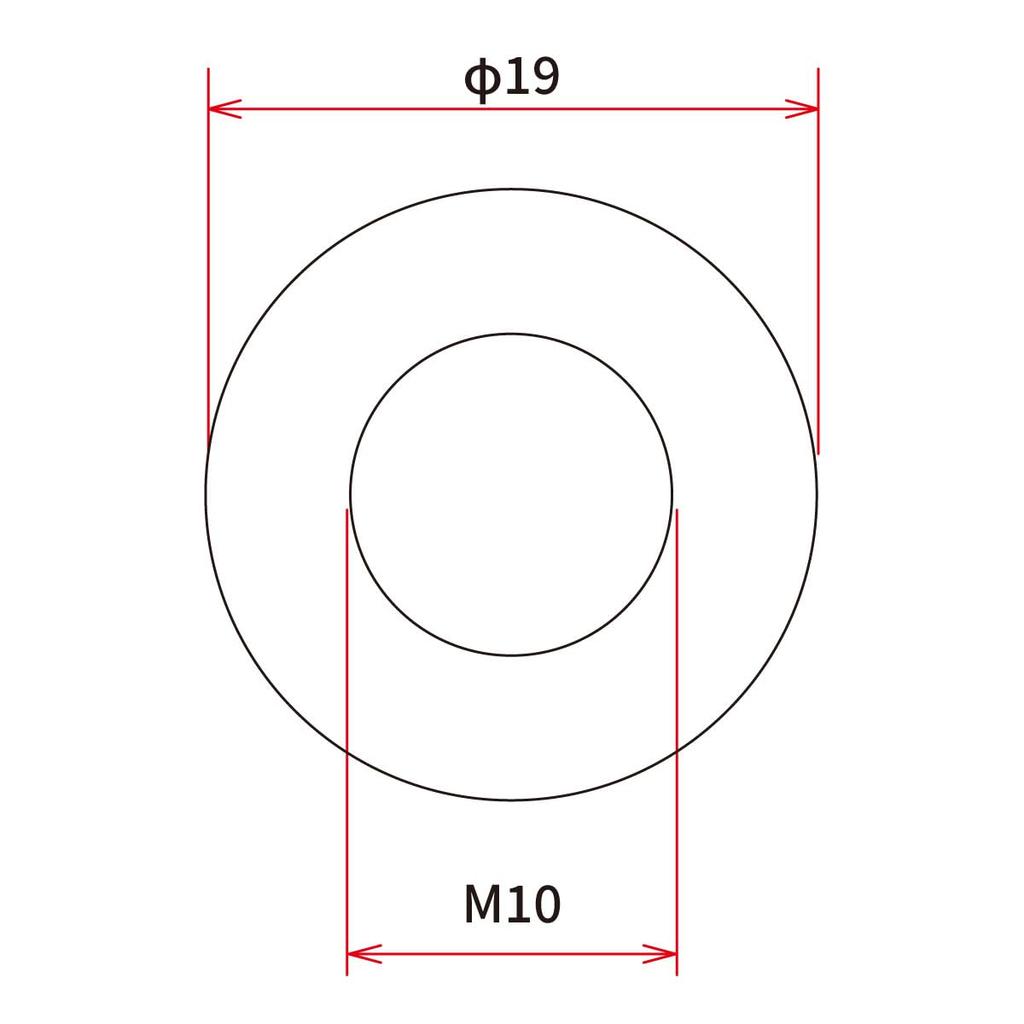 DRC Aluminum Gasket Washer M10 x 19mm 50 Pieces Dirt