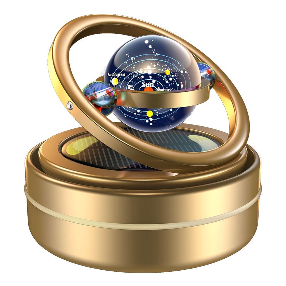 Solar Powered Car Air Freshener Rotating Car Aromatherapy Diffuser Essential Oil Diffuser for Car Decoration