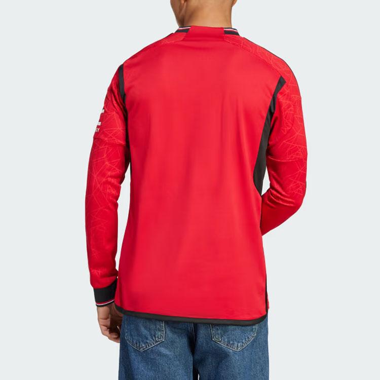 adidas Manchester United 23/24 Long Sleeve Home Jersey Team Collegiate Red Men Streetwear IP1729