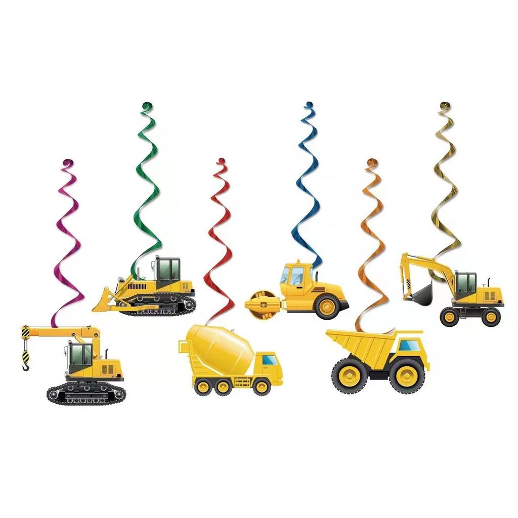 Engineering Vehicle Excavator Theme Boy Party, Disposable Paper Cups, Paper Plates, Tablecloths, Banners, Birthday Decorations