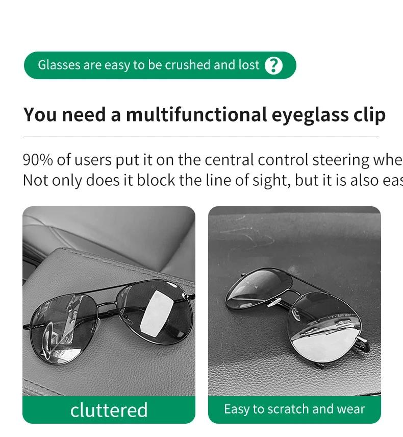 For Tesla Model 3 Y X S Car Eyeglass Holder Glasses Storage Clip Auto Interior Organize Accessories Car Sunglasses Holder