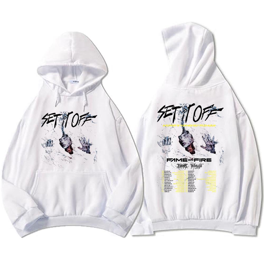 Set It Off: The Self Titled Tour Hoodies Fashion Rock Band Grunge Sweatshirt Unisex Streetwear Hip Hop  Men Sudaderas Print Tops