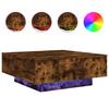 LED Coffee Table In Smoked Oak 80 X 80 X 31 Cm