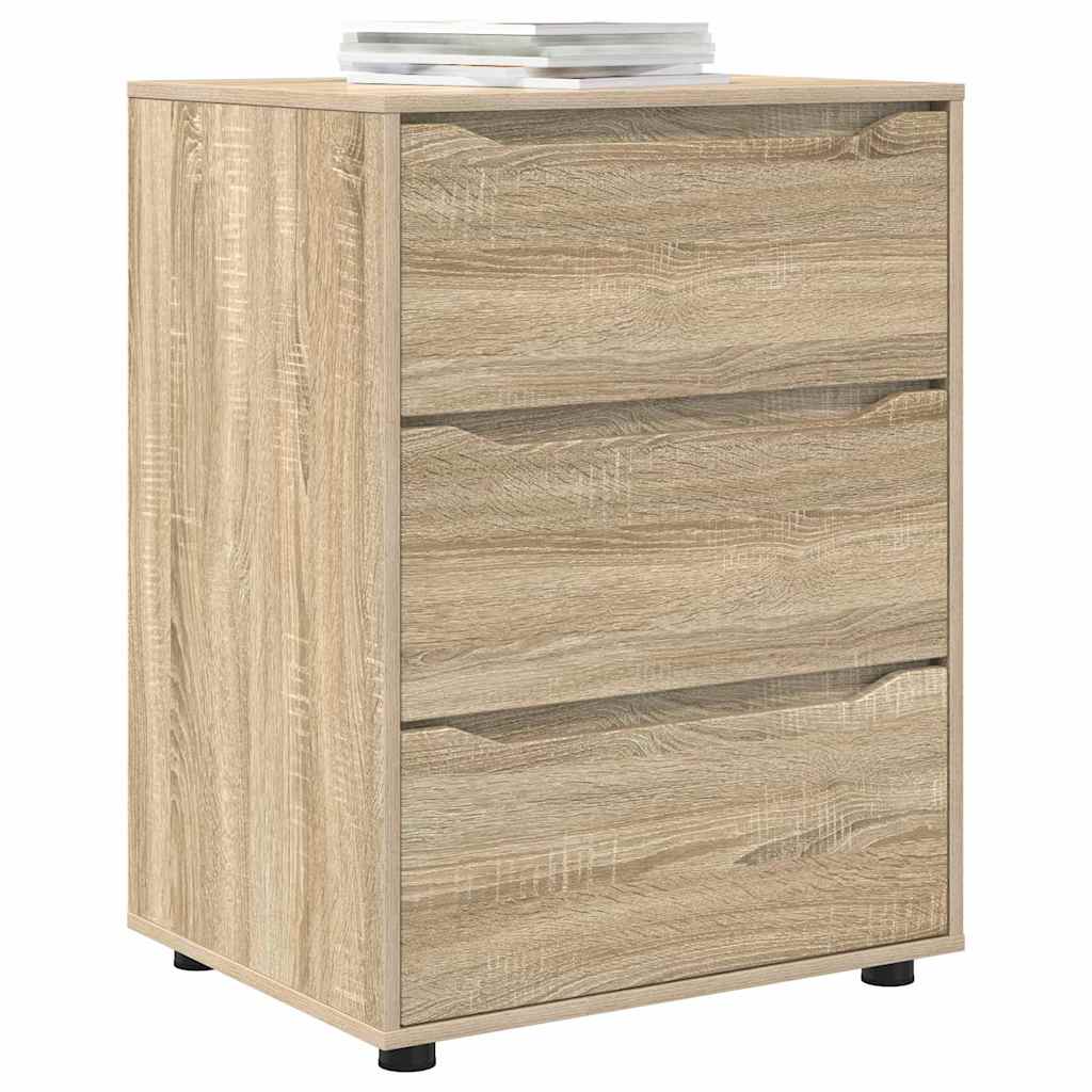 Storage Cabinet Sonoma Oak 60 x 48 x 81 cm Engineered Wood