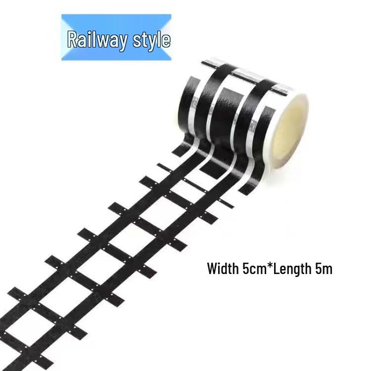 DIY Kindergarten Track Car Toy with Traffic Stickers