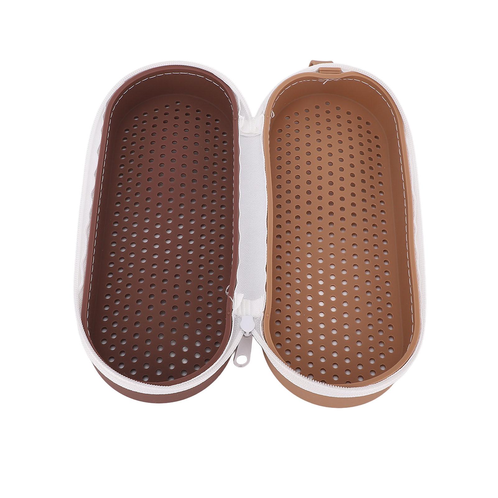 

Чехол для плавательных очков Двусторонний Дышащий Большой вместимости Портативный Силиконовый Плавательные очки коричневый